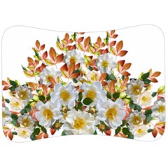 Flowers Roses Leaves Autumn Velour Seat Head Rest Cushion