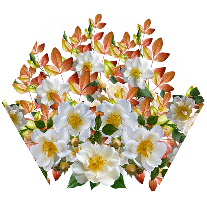 Flowers Roses Leaves Autumn Wooden Puzzle Hexagon