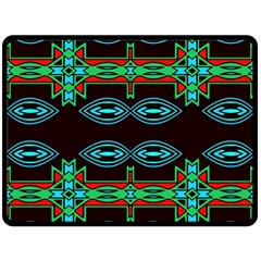 Ovals And Tribal Shapes                              Fleece Blanket by LalyLauraFLM