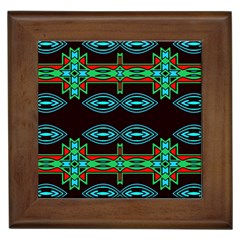 Ovals And Tribal Shapes                               Framed Tile by LalyLauraFLM