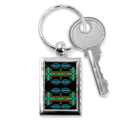 Ovals And Tribal Shapes                               Key Chain (rectangle) by LalyLauraFLM