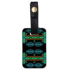 Ovals And Tribal Shapes                               Luggage Tag (one Side) by LalyLauraFLM