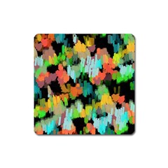 Paint Brushes On A Black Background                                Magnet (square) by LalyLauraFLM