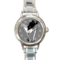 Gallows Raven Chopped Round Italian Charm Watch by Bajindul