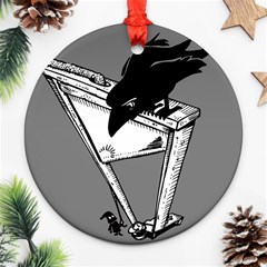 Gallows Raven Chopped Ornament (round) by Bajindul