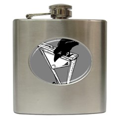 Gallows Raven Chopped Hip Flask (6 Oz) by Bajindul