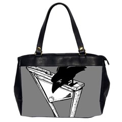 Gallows Raven Chopped Oversize Office Handbag (2 Sides) by Bajindul