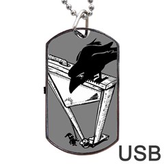 Gallows Raven Chopped Dog Tag Usb Flash (one Side) by Bajindul