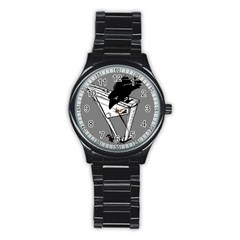 Gallows Raven Chopped Stainless Steel Round Watch