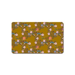 Textile Flowers Pattern Magnet (name Card)