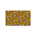 Textile Flowers Pattern Magnet (Name Card) Front