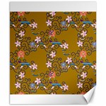 Textile Flowers Pattern Canvas 8  x 10  8.15 x9.66  Canvas - 1