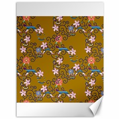 Textile Flowers Pattern Canvas 36  X 48 