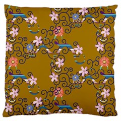 Textile Flowers Pattern Large Cushion Case (two Sides)