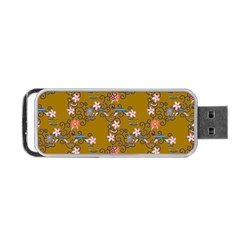 Textile Flowers Pattern Portable Usb Flash (one Side) by HermanTelo