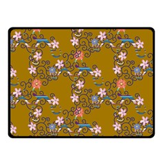 Textile Flowers Pattern Double Sided Fleece Blanket (small) 