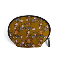 Textile Flowers Pattern Accessory Pouch (small)