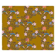 Textile Flowers Pattern Double Sided Flano Blanket (small) 