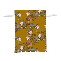 Textile Flowers Pattern Lightweight Drawstring Pouch (s)