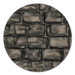 Stone Patch Sidewalk Magnet 5  (round) by HermanTelo