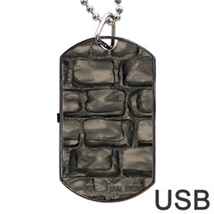 Stone Patch Sidewalk Dog Tag Usb Flash (two Sides) by HermanTelo