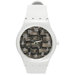 Stone Patch Sidewalk Round Plastic Sport Watch (m)