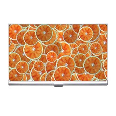 Oranges Background Business Card Holder