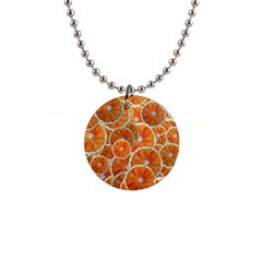 Oranges Background 1  Button Necklace