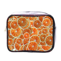 Oranges Background Mini Toiletries Bag (one Side) by HermanTelo