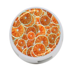 Oranges Background 4-port Usb Hub (two Sides)