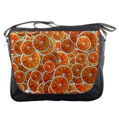 Oranges Background Messenger Bag by HermanTelo