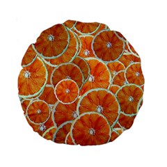 Oranges Background Standard 15  Premium Round Cushions