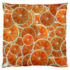 Oranges Background Large Flano Cushion Case (two Sides)