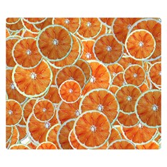 Oranges Background Double Sided Flano Blanket (small)  by HermanTelo