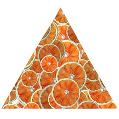 Oranges Background Wooden Puzzle Triangle