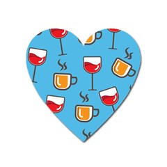 Cups And Mugs Blue Heart Magnet by HermanTelo