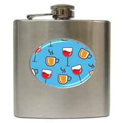 Cups And Mugs Blue Hip Flask (6 Oz)