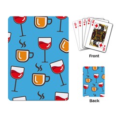 Cups And Mugs Blue Playing Cards Single Design (rectangle) by HermanTelo