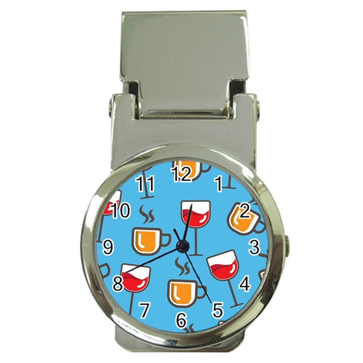 Cups And Mugs Blue Money Clip Watches