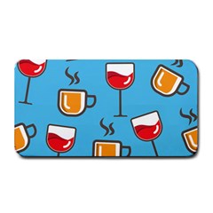 Cups And Mugs Blue Medium Bar Mats