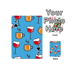 Cups And Mugs Blue Playing Cards 54 Designs (mini)