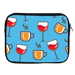 Cups And Mugs Blue Apple Ipad 2/3/4 Zipper Cases