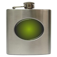 Hexagon Background Circle Hip Flask (6 Oz)