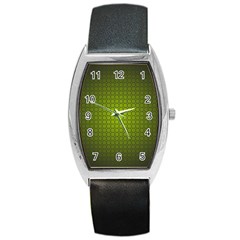 Hexagon Background Circle Barrel Style Metal Watch by HermanTelo