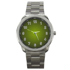 Hexagon Background Circle Sport Metal Watch by HermanTelo