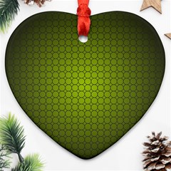 Hexagon Background Circle Heart Ornament (two Sides)