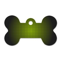 Hexagon Background Circle Dog Tag Bone (one Side)