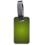 Hexagon Background Circle Luggage Tag (two sides) Back