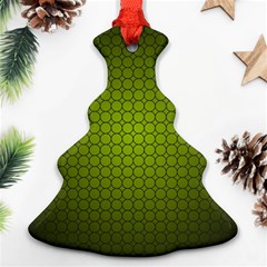 Hexagon Background Circle Christmas Tree Ornament (two Sides)