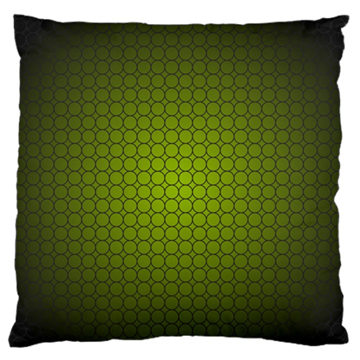 Hexagon Background Circle Large Flano Cushion Case (One Side)